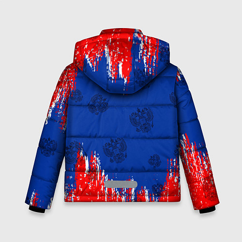 Зимняя куртка для мальчика Патриот России Я Русский! / 3D-Красный – фото 2