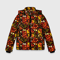 Зимняя куртка для мальчика Хохлома цветы-ягодки