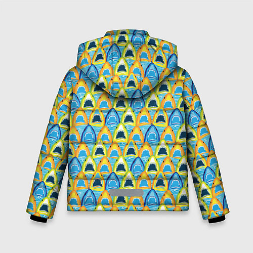 Зимняя куртка для мальчика Зубастые Акулы / 3D-Светло-серый – фото 2