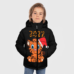 Куртка зимняя для мальчика Маленький тигр 2022, цвет: 3D-красный — фото 2