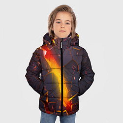 Куртка зимняя для мальчика ТРЕХМЕРНЫЕ ИСКРЫ 3D ПЛИТЫ 3D ИСКРЫ, цвет: 3D-светло-серый — фото 2