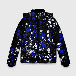 Куртка зимняя для мальчика Сине-белые капли краски, цвет: 3D-светло-серый