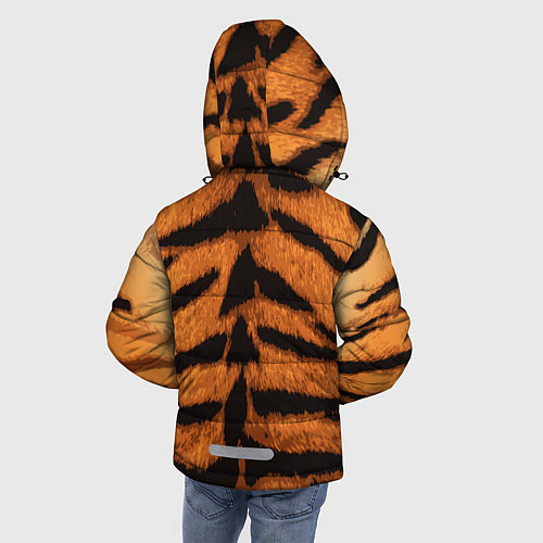 Зимняя куртка для мальчика ТИГРИНАЯ ШКУРА / 3D-Светло-серый – фото 4