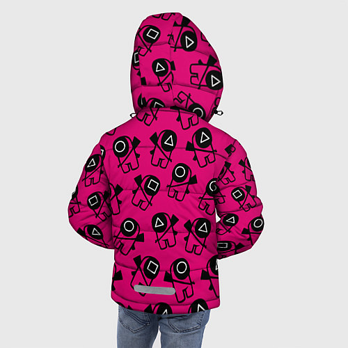 Зимняя куртка для мальчика Игра в кальмара Among Us БР / 3D-Светло-серый – фото 4