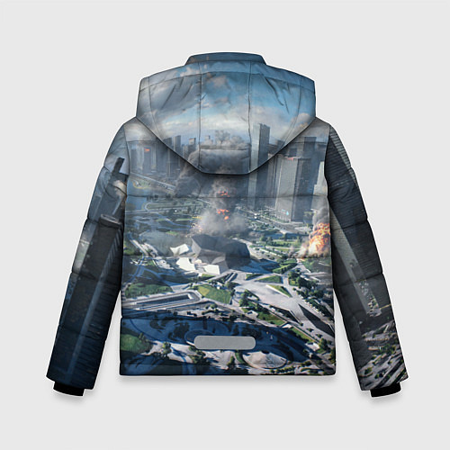 Зимняя куртка для мальчика Battlefield 2042 - КАЛЕЙДОСКОП / 3D-Красный – фото 2