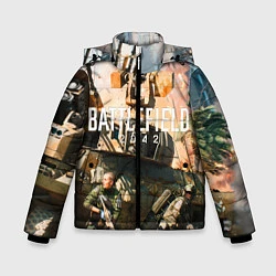Куртка зимняя для мальчика Battlefield 2042 - отряд, цвет: 3D-черный