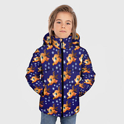 Куртка зимняя для мальчика Новогодние олени паттерн, цвет: 3D-красный — фото 2