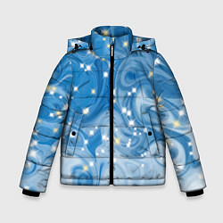 Куртка зимняя для мальчика Голубая метелица, цвет: 3D-черный
