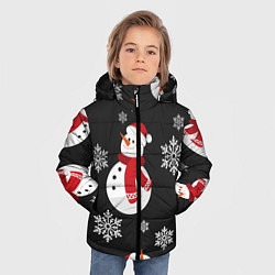 Куртка зимняя для мальчика Снеговик!, цвет: 3D-светло-серый — фото 2