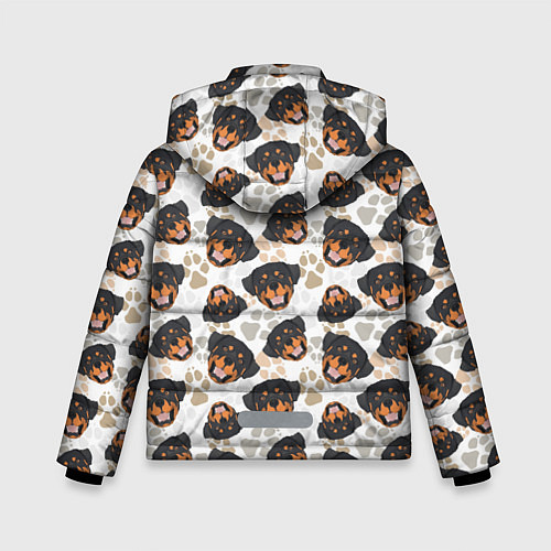 Зимняя куртка для мальчика Собака Ротвейлер Rottweiler / 3D-Светло-серый – фото 2