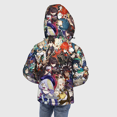 Зимняя куртка для мальчика ПЕРСОНАЖИ GENSHIN IMPACT ЦВЕТНОЙ / 3D-Светло-серый – фото 4