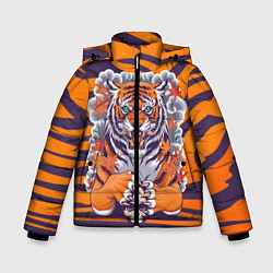Зимняя куртка для мальчика Тигр с черепом