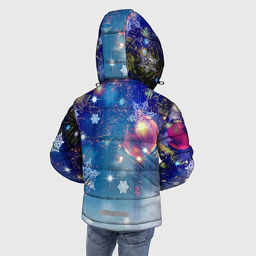 Зимняя куртка для мальчика Игрушки на Елке / 3D-Светло-серый – фото 4
