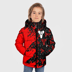 Куртка зимняя для мальчика Destiny Паттерн, цвет: 3D-черный — фото 2