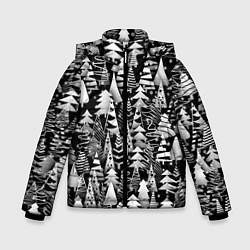 Зимняя куртка для мальчика Лес абстрактных ёлок