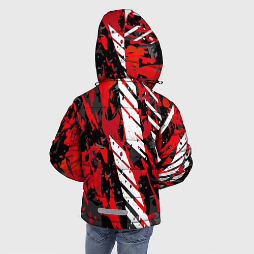 Зимняя куртка для мальчика Бумажный дом Профессор с оружием / 3D-Светло-серый – фото 4