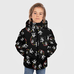 Куртка зимняя для мальчика КОРОЛЬ И ШУТ ЛОГО ПАТТЕРН, цвет: 3D-красный — фото 2