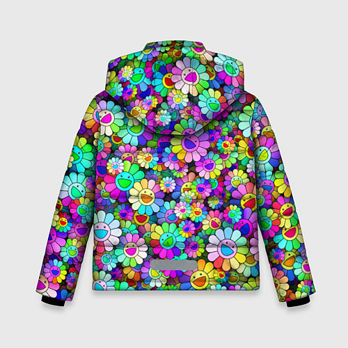 Зимняя куртка для мальчика Rainbow flowers / 3D-Красный – фото 2