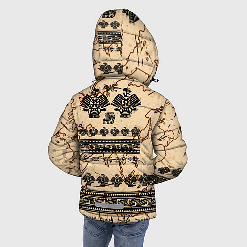 Зимняя куртка для мальчика AztecsАцтеки / 3D-Светло-серый – фото 4