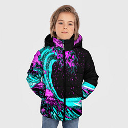 Куртка зимняя для мальчика НЕОНОВАЯ ЯПОНИЯ, ВОЛНА, ФУДЗИЯМА NEON JAPAN, цвет: 3D-черный — фото 2