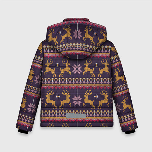 Зимняя куртка для мальчика Новогодний свитер c оленями 2 / 3D-Красный – фото 2