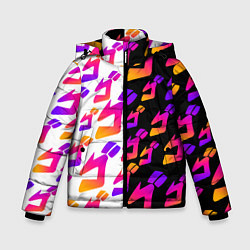 Куртка зимняя для мальчика JOJO BIZARRE ADVENTURE ДЖО ДЖО УЗОР, цвет: 3D-светло-серый