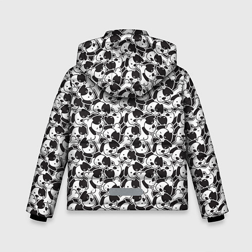 Зимняя куртка для мальчика Щенки Французского Бульдога Френчи / 3D-Светло-серый – фото 2