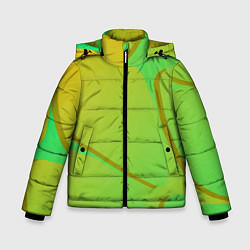 Куртка зимняя для мальчика Градиентная абстракция, цвет: 3D-светло-серый