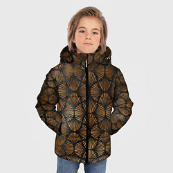 Куртка зимняя для мальчика Кофейные отпечатки, цвет: 3D-светло-серый — фото 2