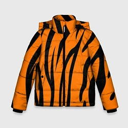 Куртка зимняя для мальчика Текстура тиграtiger, цвет: 3D-светло-серый
