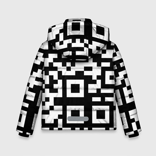 Зимняя куртка для мальчика Qr codeкуаркод / 3D-Красный – фото 2