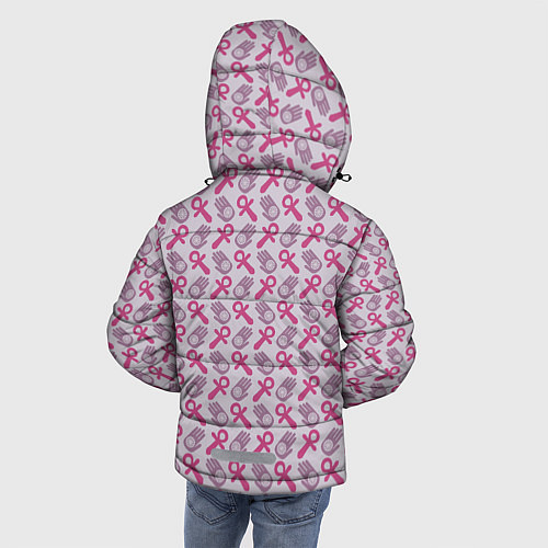 Зимняя куртка для мальчика Анкх Ключ Жизни / 3D-Светло-серый – фото 4