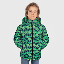 Куртка зимняя для мальчика Инопланетяне НЛО, цвет: 3D-черный — фото 2