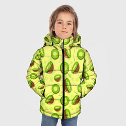 Куртка зимняя для мальчика Киви паттерн, цвет: 3D-черный — фото 2