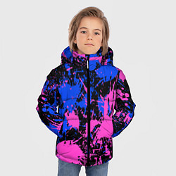 Куртка зимняя для мальчика НЕОНОВЫЕ БРЫЗГИ КРАСОК, ЯРКИЕ КРАСКИ, цвет: 3D-черный — фото 2