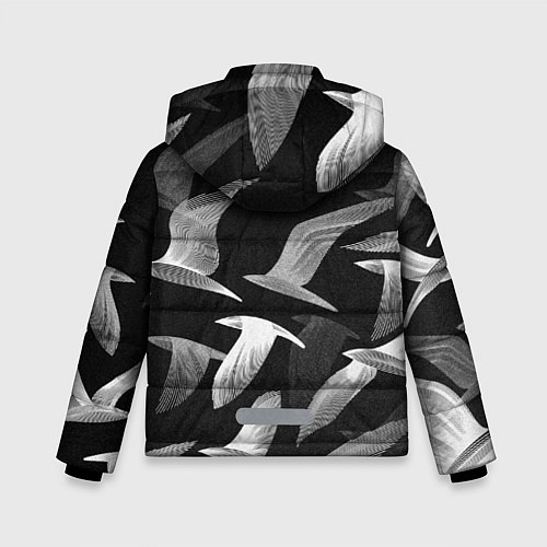 Зимняя куртка для мальчика Стая птиц 01 / 3D-Светло-серый – фото 2