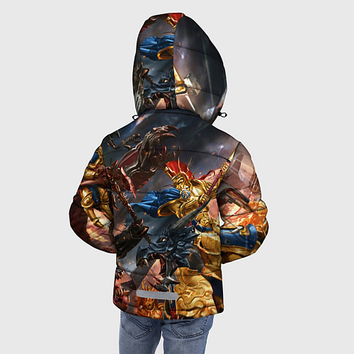 Зимняя куртка для мальчика Пекло битвы / 3D-Светло-серый – фото 4