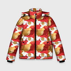 Куртка зимняя для мальчика Быки Bulls, цвет: 3D-красный