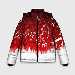 Куртка зимняя для мальчика МУЗЫКАЛЬНАЯ НОВОГОДНЯЯ НОЧЬ 2022 НОВЫЙ ГОД, цвет: 3D-светло-серый