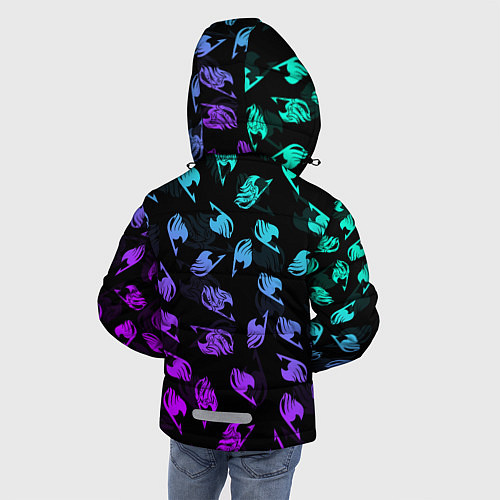 Зимняя куртка для мальчика FAIRY TAIL NEON LOGO SYMBOL / 3D-Светло-серый – фото 4