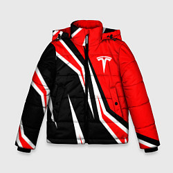 Куртка зимняя для мальчика TESLA MOTORS RED LINE ТЕСЛА, цвет: 3D-красный