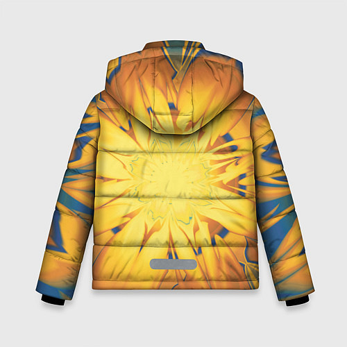Зимняя куртка для мальчика Солнечный цветок Абстракция 535-332-32 / 3D-Светло-серый – фото 2