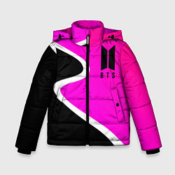 Куртка зимняя для мальчика K-pop БТС Логотип, цвет: 3D-светло-серый