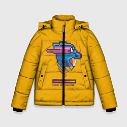 Куртка зимняя для мальчика Mr Beast Pixel Art, цвет: 3D-черный
