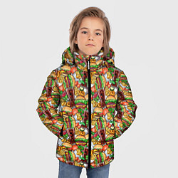 Куртка зимняя для мальчика Быстрое Питание и Напитки, цвет: 3D-красный — фото 2