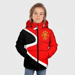 Куртка зимняя для мальчика МАНЧЕСТЕР ЮНАЙТЕД Логотип, цвет: 3D-светло-серый — фото 2