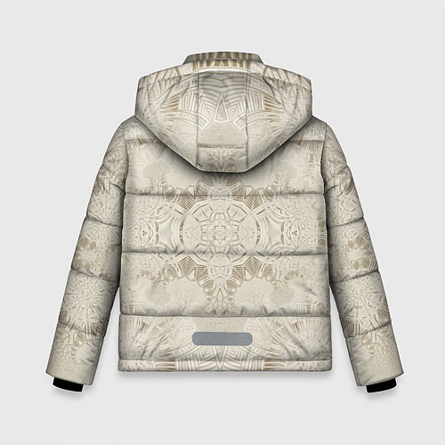 Зимняя куртка для мальчика Бежевый узор - Хуф и Ся / 3D-Светло-серый – фото 2
