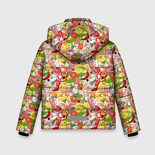 Зимняя куртка для мальчика Ингредиенты Пиццы / 3D-Красный – фото 2