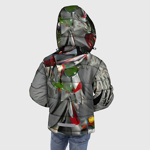 Зимняя куртка для мальчика Старый год / 3D-Светло-серый – фото 4