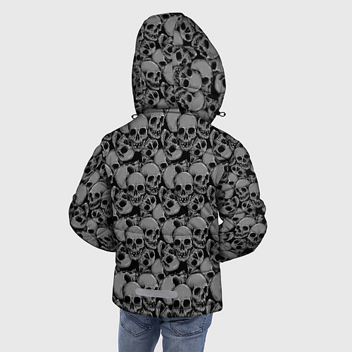 Зимняя куртка для мальчика Gray skulls / 3D-Светло-серый – фото 4